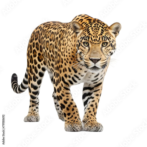 Amazing Jaguar Isolated On White Background