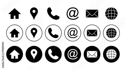 Contact us icon vector. web icon vector. business card contact information icon.