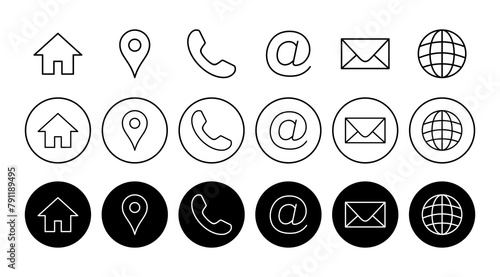 Contact us icon vector. web icon vector. business card contact information icon.