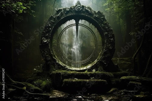 Ominous Portal  Create a scene with jewelry near a mystical portal.