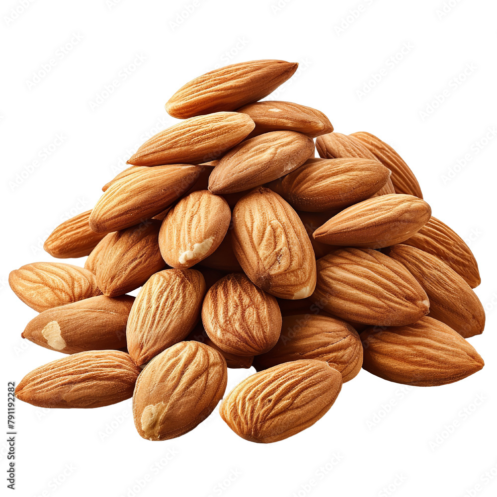 Tasty Algerian Almond Isolated On White Backgorund Tasty Algerian Almond Isolated On White Backgorund