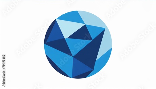 logo prisme bleu en ia