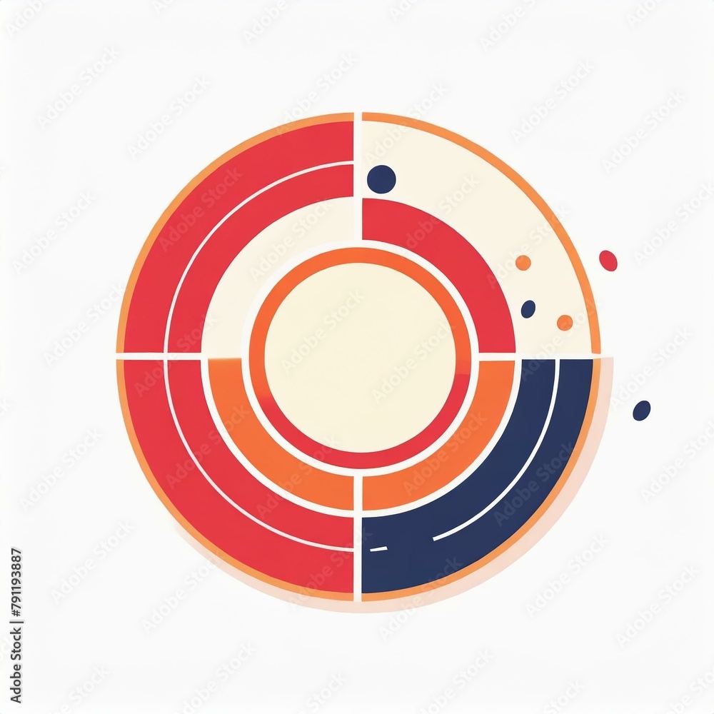 logo, lentille orange et bleu en dessin ia logo, lentille orange et bleu en dessin ia