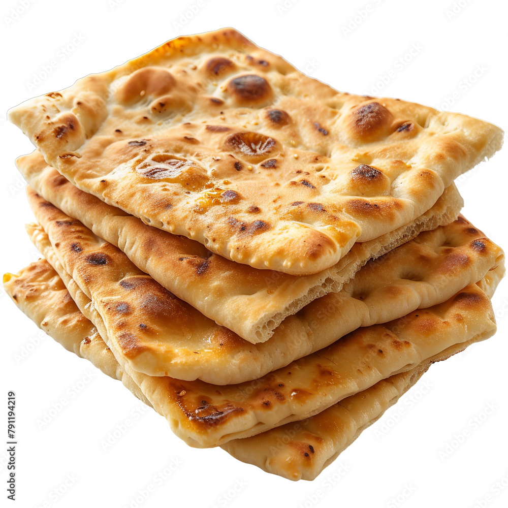 Tasty Kesra flatbread Isolated On White Background Tasty Kesra flatbread Isolated On White Background