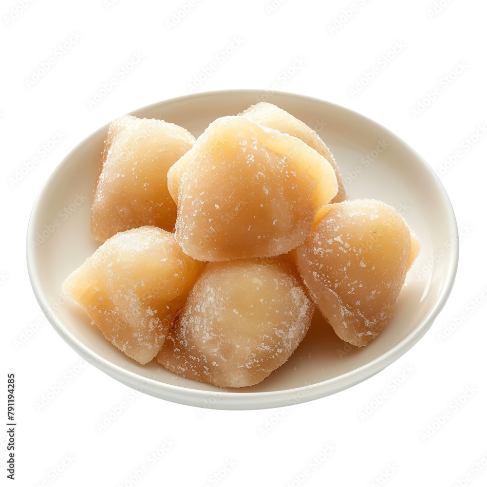 Tasty Kgadi ya Setswana sweet dumplings Isolated On White Background Tasty Kgadi ya Setswana sweet dumplings Isolated On White Background