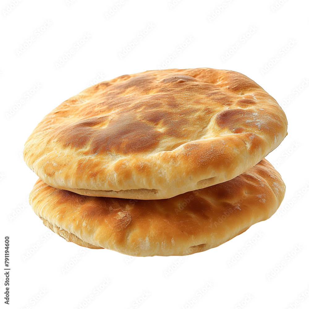 Tasty Khobz Eddar Bread Isolated On White Background Tasty Khobz Eddar Bread Isolated On White Background