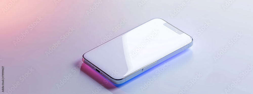 Smartphone display, sleek gadget on pure white background, soft shadow, direct overhead lighting, Smartphone display, sleek gadget on pure white background, soft shadow, direct overhead lighting,