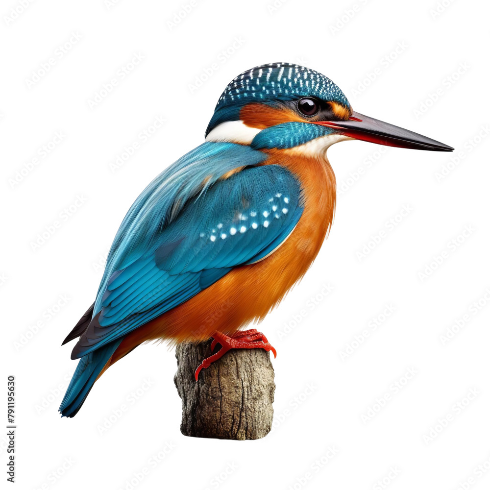 Beautiful Kingfisher Isolated On White Background Beautiful Kingfisher Isolated On White Background