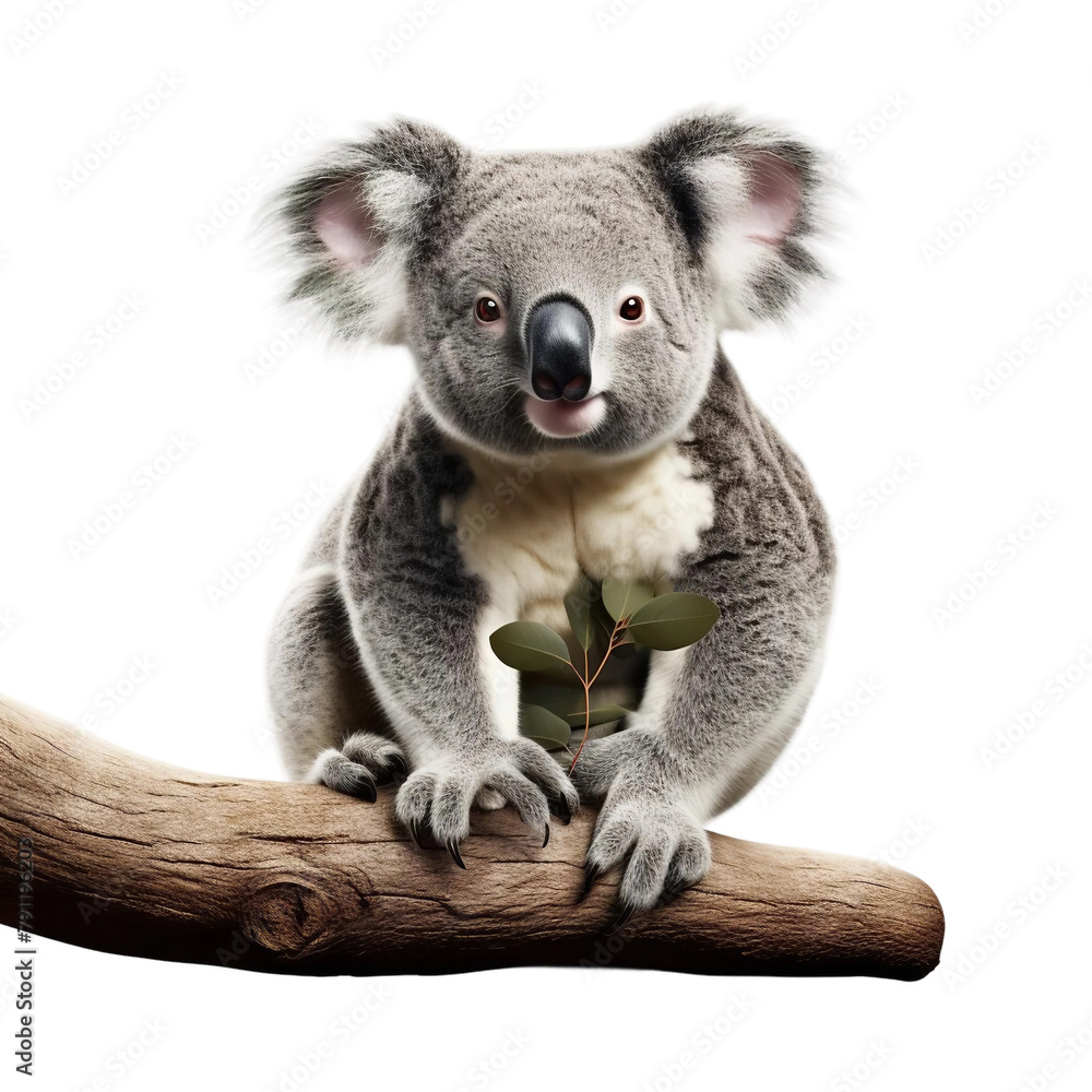 Beautiful Koala Isolated On White Background Beautiful Koala Isolated On White Background
