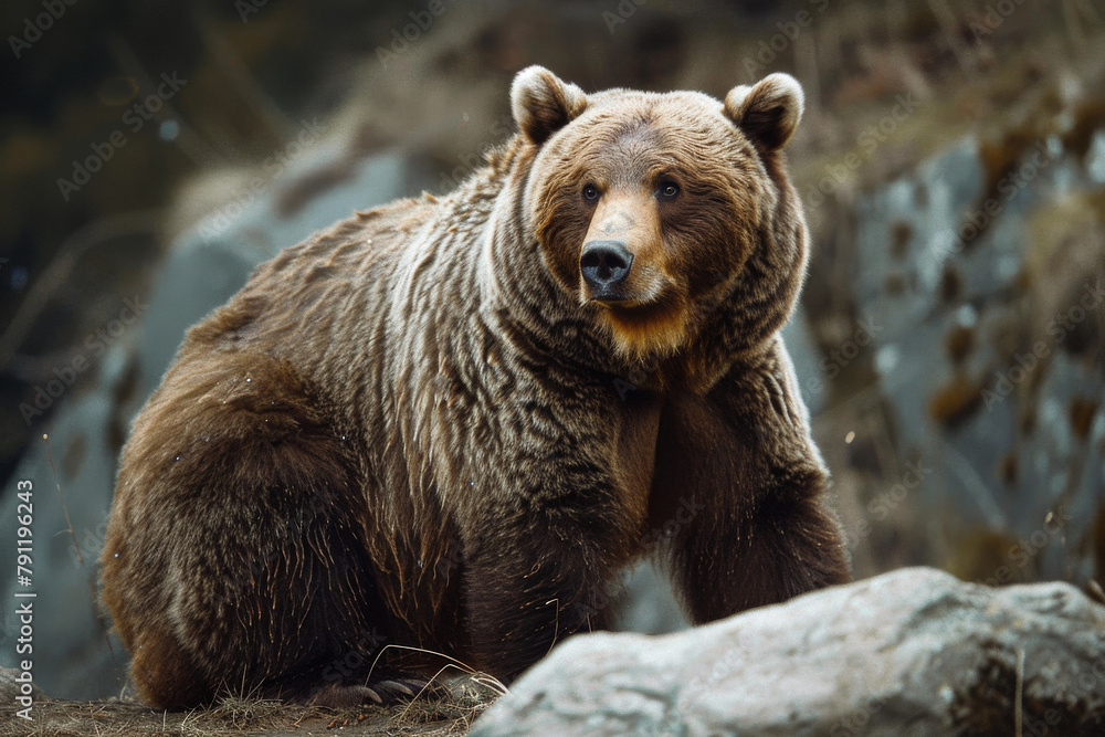 Fototapeta premium brown bear in the forest