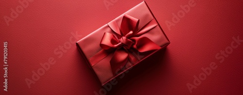 Wallpaper Mural Elegant  red Gift Box on Red Background Torontodigital.ca