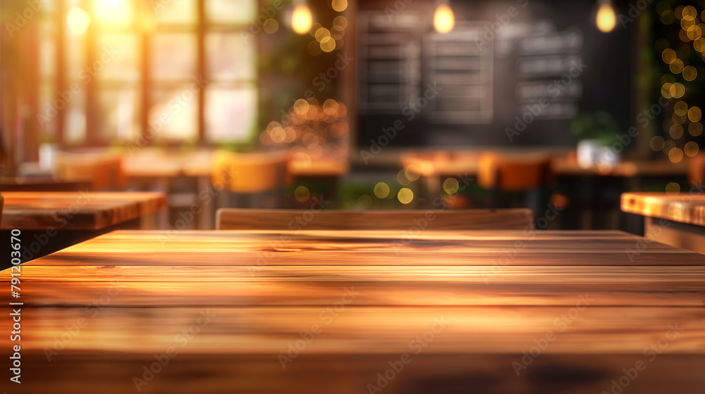 Creating Visual Interest: Abstract Kitchen Table Bokeh Background for Empty Table Product Presentation