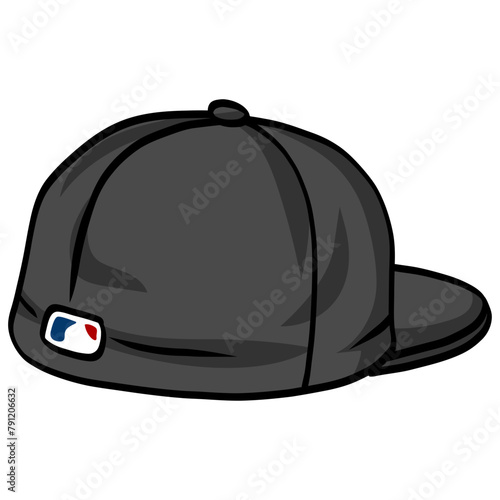 Baseball Cap Fitted Hat Illustration Vector Icon