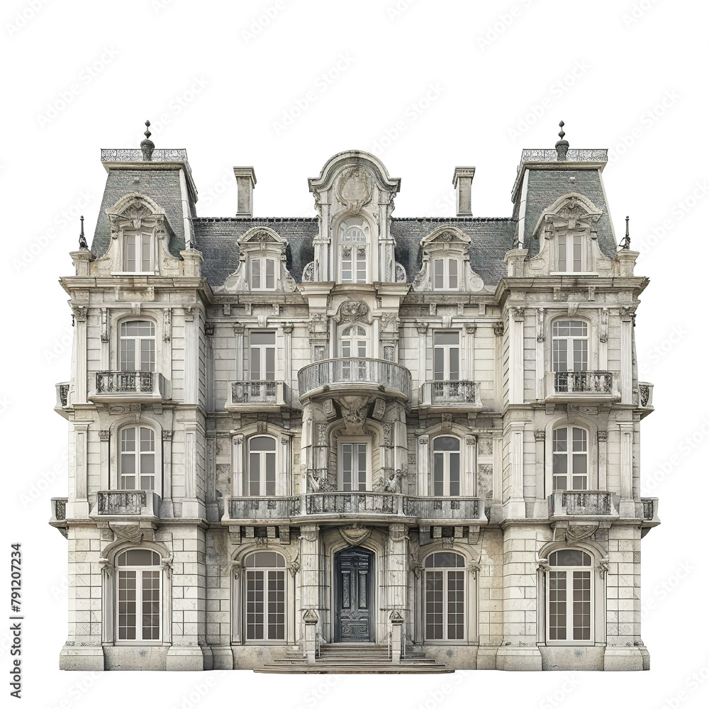 Amazing King Toffas Palace Historic royal Isolated On White Background Amazing King Toffas Palace Historic royal Isolated On White Background