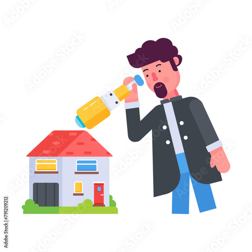 Here’s a flat icon depicting finding property 