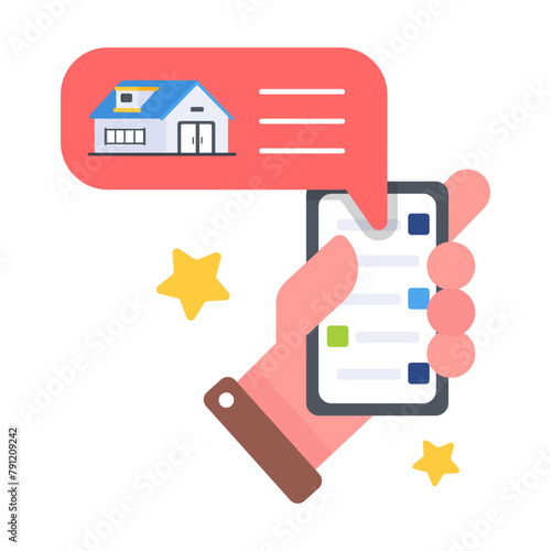 Download flat icon of property chat 