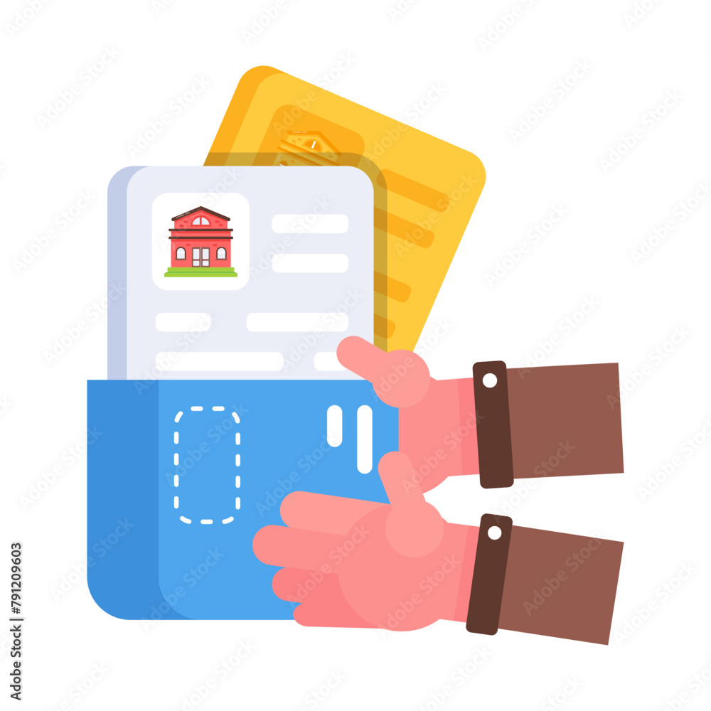 Grab this flat icon of property papers Grab this flat icon of property papers
