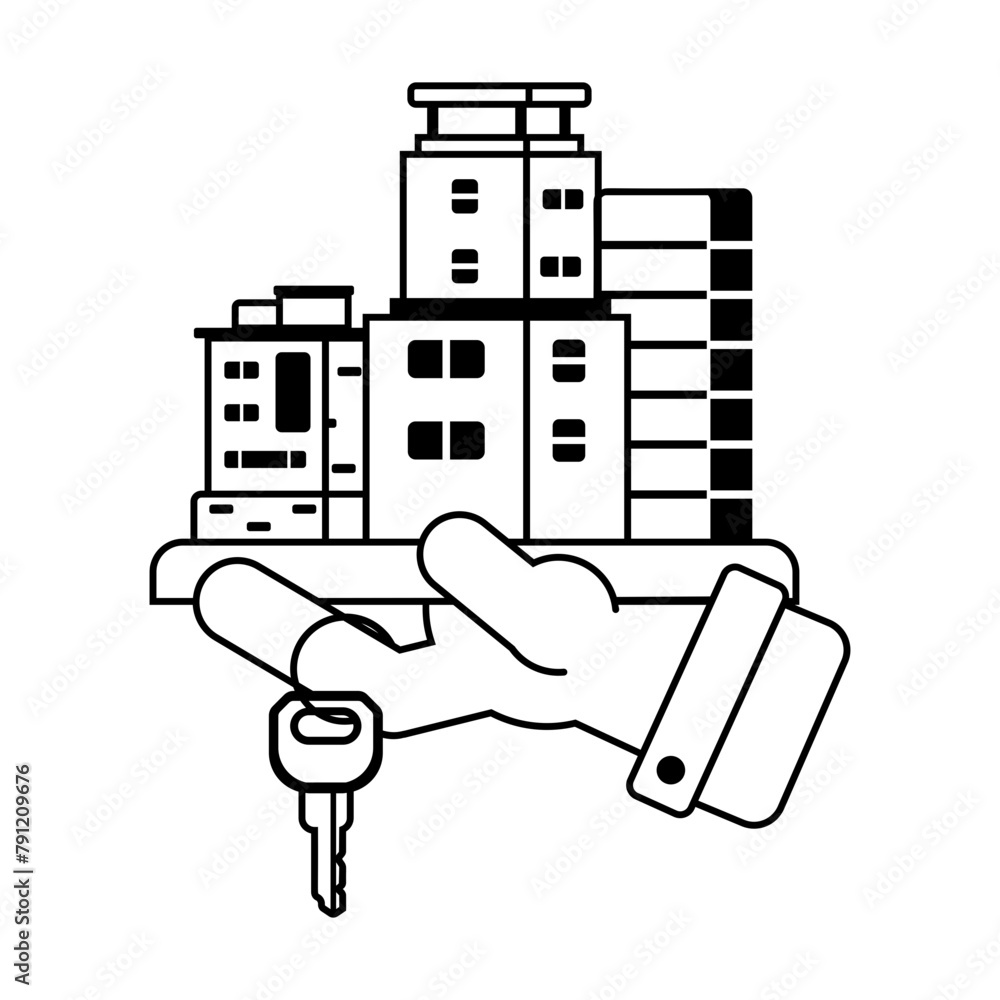 Get this glyph icon of selling property Get this glyph icon of selling property