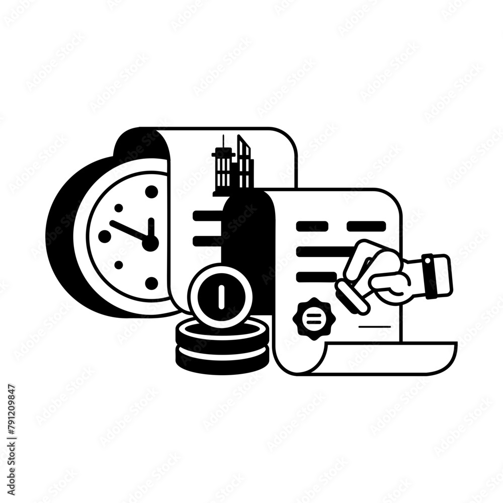 Here’s a glyph icon of property paper Here’s a glyph icon of property paper