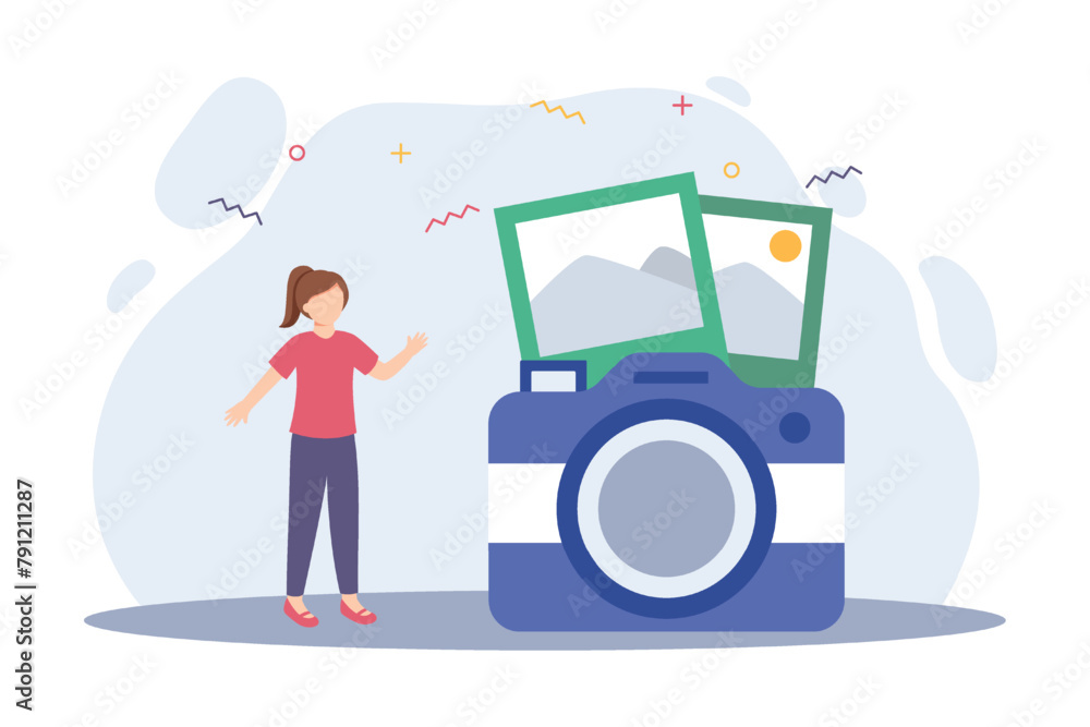 Weekend Holiday Flat Illustration Design Weekend Holiday Flat Illustration Design