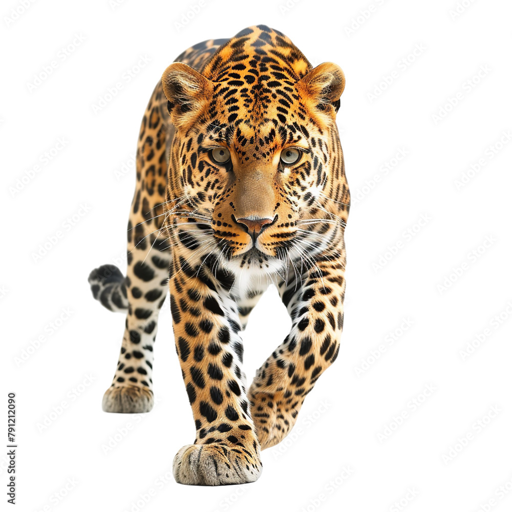 Amazing Leopard Isolated On White Background Amazing Leopard Isolated On White Background
