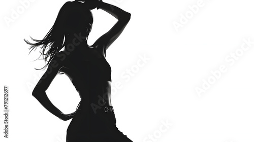 Silhouette of K pop girl group dancing