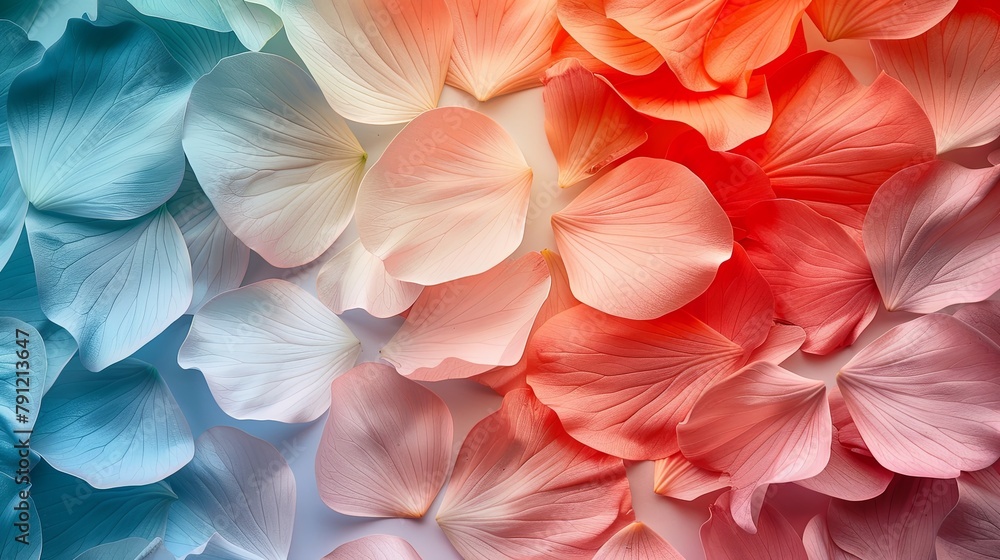 A vibrant abstract display of overlapping flower petals in pastel hues. A vibrant abstract display of overlapping flower petals in pastel hues.