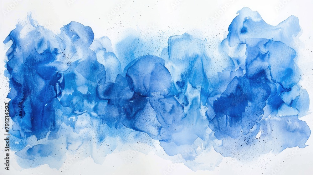 Fototapeta premium Watercolor texture drawn by hand on a white canvas