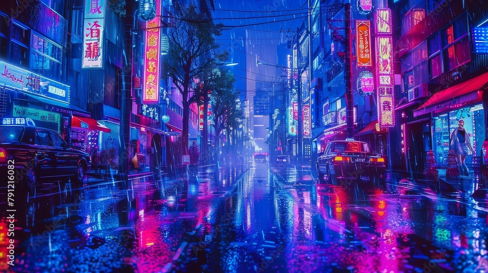 Hiroshima Neon Background