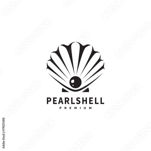 beauty pearl shell jewelry logo design