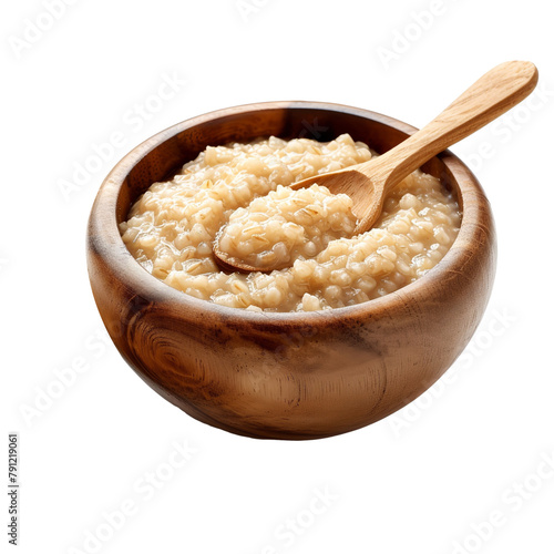 Tasty Mabele Porridge Isolated On White Background photo