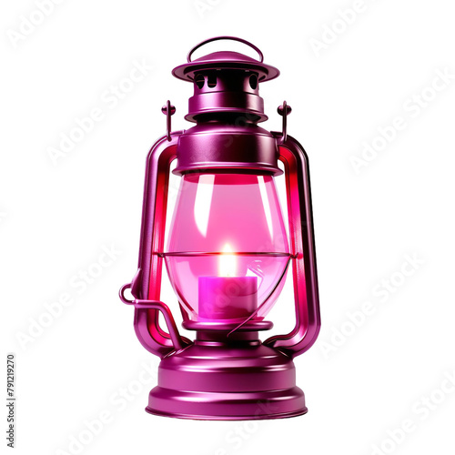 Beautiful Magenta Lantern Radiance Isolated On White Background