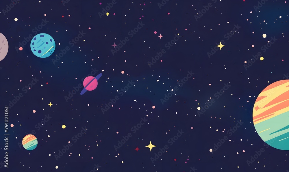 Naklejka premium deep space illustration, Generative AI 