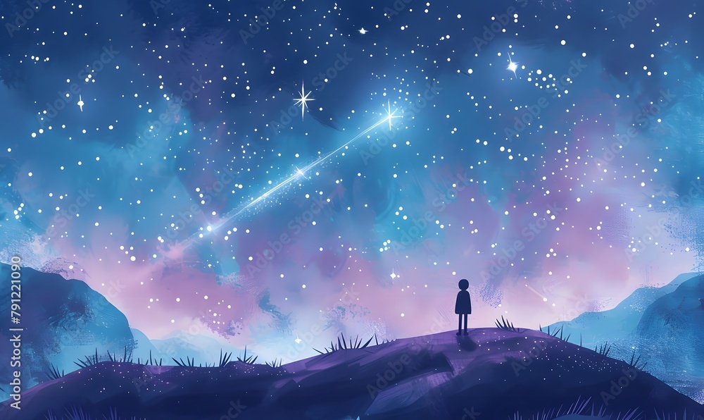 Naklejka premium deep space illustration, Generative AI 