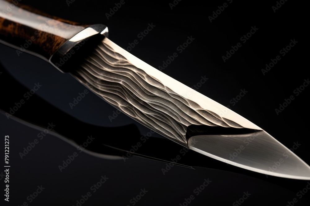 Blade Profile: Focus on the profile of a sharp blade. Blade Profile: Focus on the profile of a sharp blade.