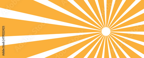 Transparent Sun ray background. Radial beam sunrise or sunset light retro design illustration. Light sunburst glowing background. banner, cover, poster, flyer, brochure, website, card, placard.