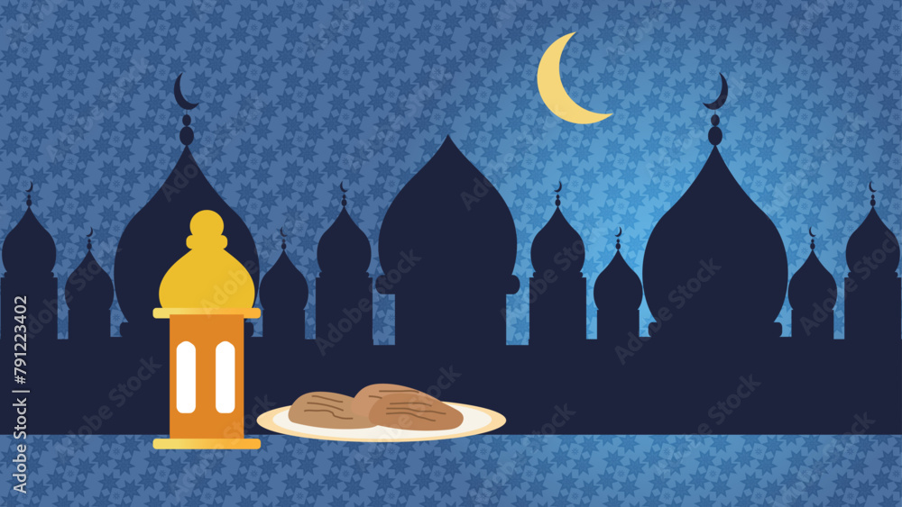islamic fasting backgorund - obrazy, fototapety, plakaty 