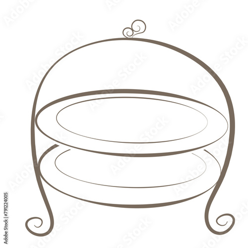 Empty afternoon tea stand