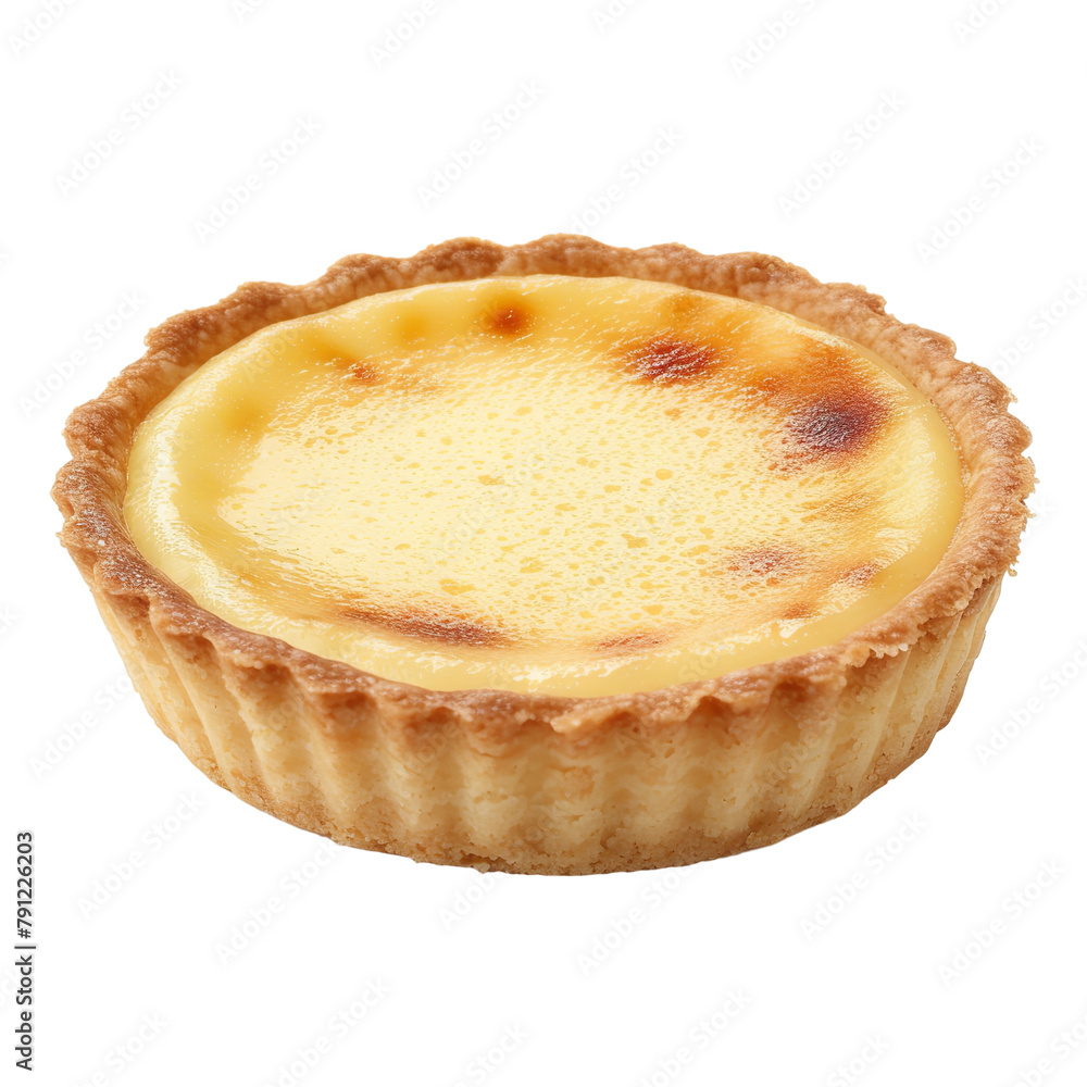 Tasty Milk Tart Creamy Isolated On White Background Tasty Milk Tart Creamy Isolated On White Background