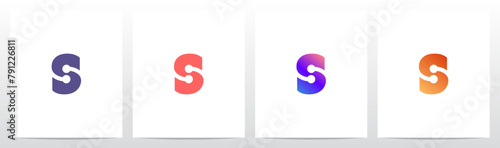 Circle Curve Nodes Swoosh Letter Initial Logo Design S