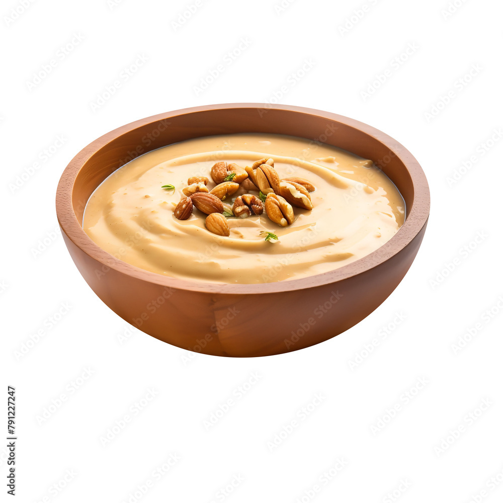 Tasty Mixed Nut Sauce Isolated On White Background Tasty Mixed Nut Sauce Isolated On White Background