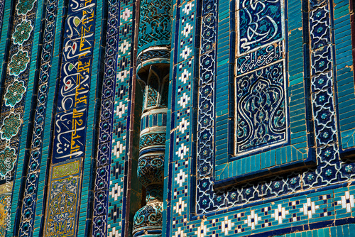 Shah-I-Zinda memorial complex, necropolis in Samarkand, Uzbekistan.