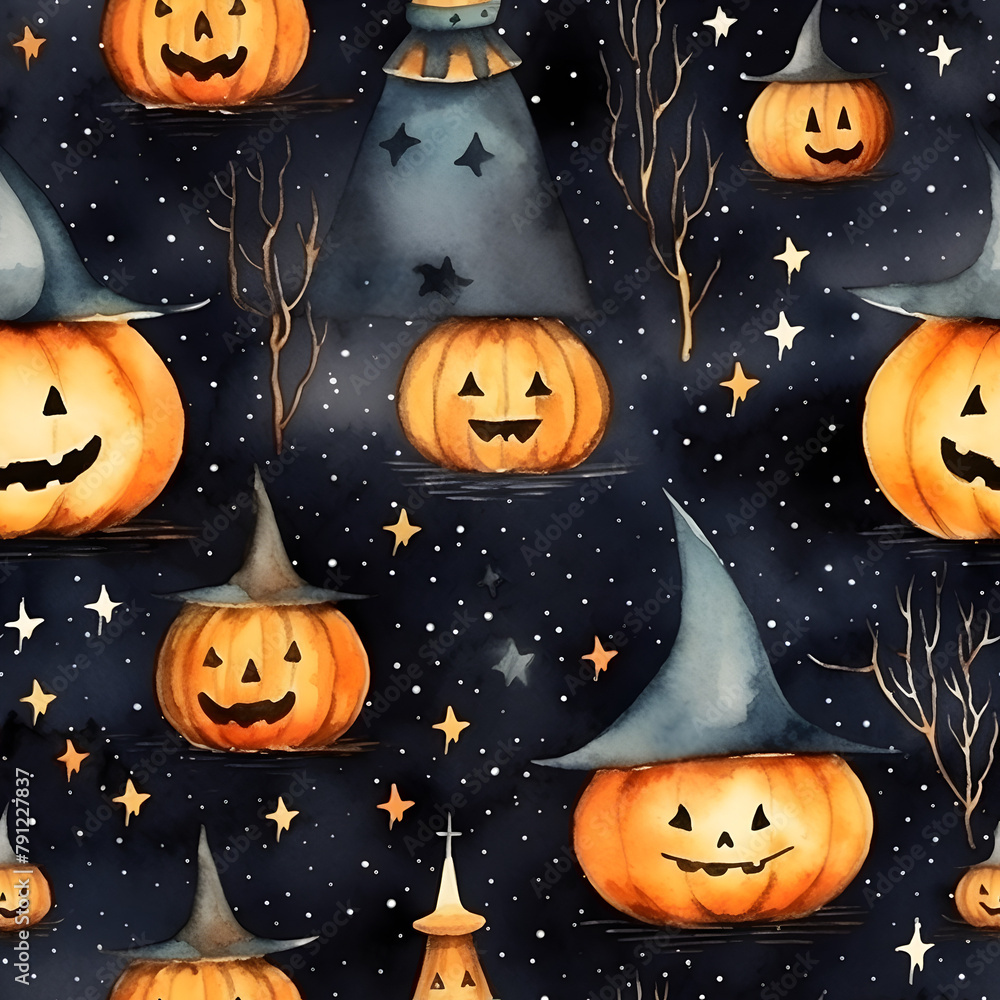 halloween seamless pattern ai generative halloween seamless pattern ai generative