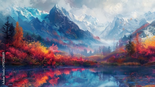Visually striking landscape with vibrant colors