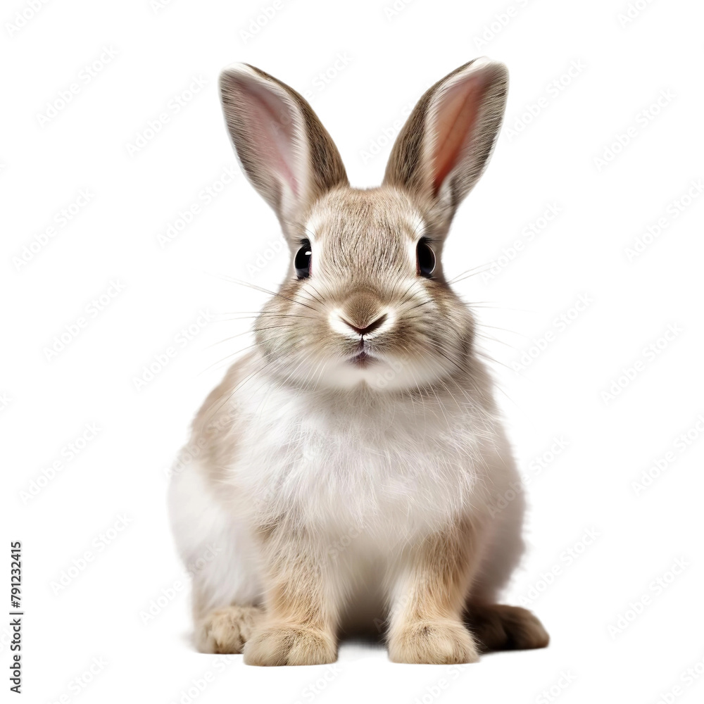 Beautiful Moon Rabbit Isolated On White Background Beautiful Moon Rabbit Isolated On White Background