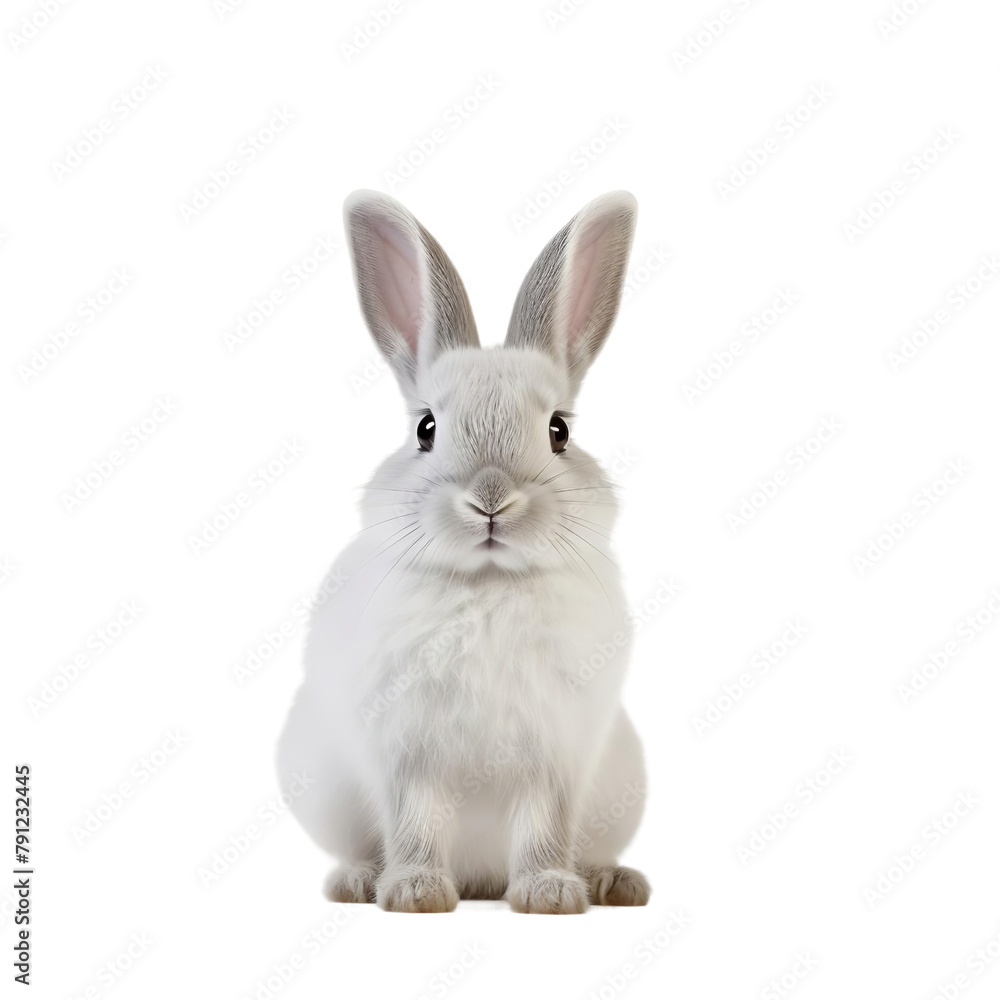 Beautiful Moon Rabbit Isolated On White Background Beautiful Moon Rabbit Isolated On White Background