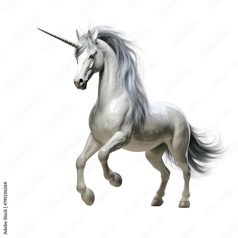Amazing Mystic Unicorn Isolated On White Background Amazing Mystic Unicorn Isolated On White Background