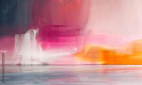 Abstract Velocity  Motion Blur in Coral and Rose Hues - Contemporary Artistic Background for Dynamic Visuals and Creative Designs