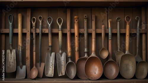 Rustic Collection of Vintage Kitchen Utensils