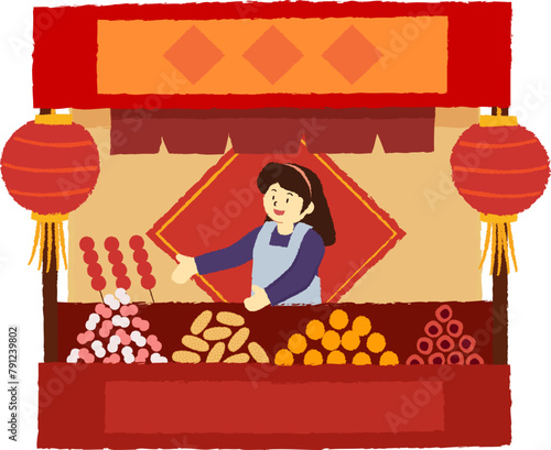 Chinese New Year Market Treats Vendor